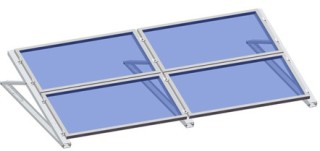 Flat roof-C profile triangle kit